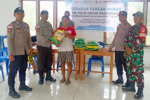 Polres Kepulauan Talaud Laksanakan Gerakan Pangan Murah di 2 Kecamatan, 2 Ton Beras Tersalurkan ke Warga